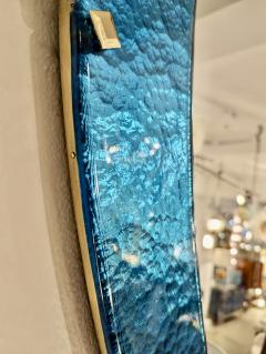 Bespoke Contemporary Italian Memphis Design Gold Turquoise Murano Glass Mirror - 3255221