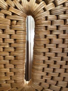 Bespoke Hand woven Oak Three Panel Screen - 4324225