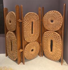 Bespoke Hand woven Oak Three Panel Screen - 4388794