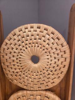Bespoke Hand woven Oak Three Panel Screen - 4388796