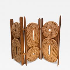 Bespoke Hand woven Oak Three Panel Screen - 4412243