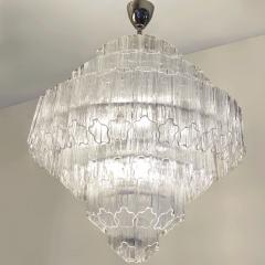 Bespoke Italian Art Deco Design Crystal Murano Glass Nickel Modern Chandelier - 2480390