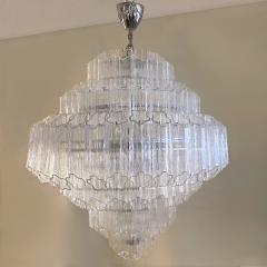 Bespoke Italian Art Deco Design Crystal Murano Glass Nickel Modern Chandelier - 2480391