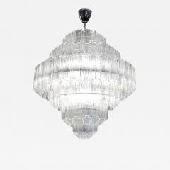 Bespoke Italian Art Deco Design Crystal Murano Glass Nickel Modern Chandelier - 2482590