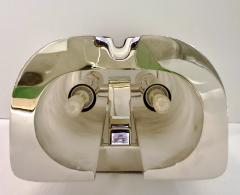 Bespoke Italian Art Deco Style Cream White Alabaster Pair Nickel Edged Sconces - 3271054