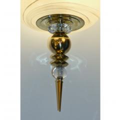 Bespoke Italian Brass Cream White Alabaster Glass Cylinder Pendant Lantern - 1389241