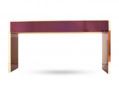 Bespoke Italian Design 4 Drawers Burgundy Brass Center Console Table Sideboard - 2020652