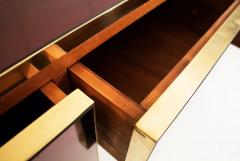 Bespoke Italian Design 4 Drawers Burgundy Brass Center Console Table Sideboard - 2020656