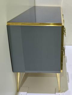 Bespoke Italian Green Yellow Brown Gray Blue Modern Brass 6 Drawer Dresser Chest - 3263456