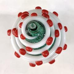 Bespoke Italian Modern Green White Murano Swirl Glass Christmas Tree Sculpture - 2847835