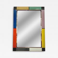 Bespoke Italian Mondrian Decor Orange Yellow Gray Black White Gold Glass Mirror - 3900440