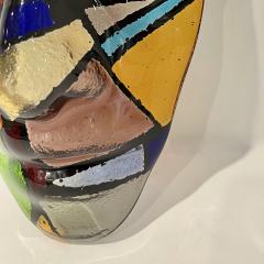 Bespoke Italian Mondrian Style Blue Green Red Black Murano Glass Mask Sculpture - 2828494