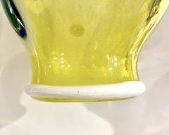 Bespoke Italian Organic Yellow Green White Tulip Murano Glass Pendant Light - 2872068