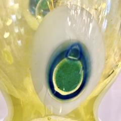 Bespoke Italian Organic Yellow Green White Tulip Murano Glass Pendant Light - 2872069