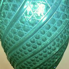 Bespoke Italian Oval Black Crystal Green Murano Glass Brass Egg Pendant Light - 3155450
