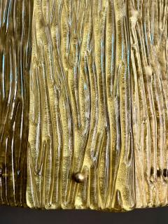 Bespoke Modern Art Deco Italian Gold Murano Glass Brass Lantern Chandelier - 3521215