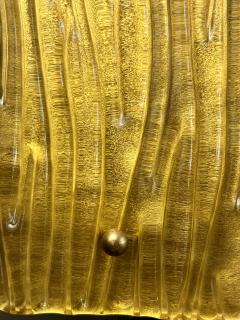 Bespoke Modern Art Deco Italian Gold Murano Glass Brass Lantern Chandelier - 3521218
