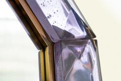 Bespoke Octagon Amethyst Murano Glass Mirror in Stock - 1603048