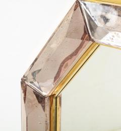 Bespoke Octagon Pink Murano Glass Mirror in Stock - 1614280
