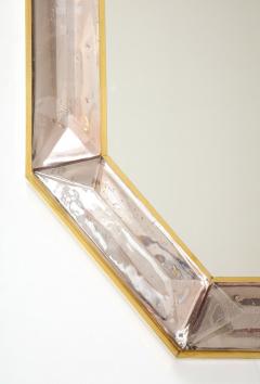 Bespoke Octagon Pink Murano Glass Mirror in Stock - 1614283