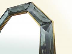 Bespoke Octagon Sea Green Murano Glass Mirror in Stock - 1603050