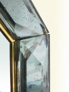 Bespoke Octagon Sea Green Murano Glass Mirror in Stock - 1603057