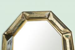 Bespoke Octagon Smoked Murano Glass Mirror in Stock - 1603007