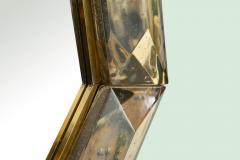 Bespoke Octagon Smoked Murano Glass Mirror in Stock - 1603010