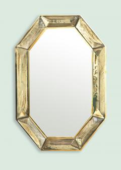 Bespoke Octagon Smoked Murano Glass Mirror in Stock - 1603011