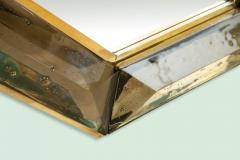 Bespoke Octagon Smoked Murano Glass Mirror in Stock - 1603013