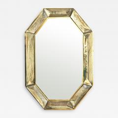 Bespoke Octagon Smoked Murano Glass Mirror in Stock - 2838500