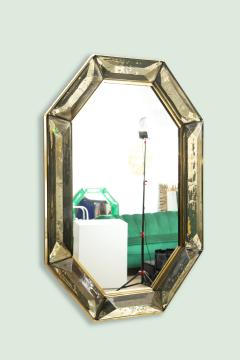 Bespoke Octagon Smoked Murano Glass Mirror in Stock - 3839941