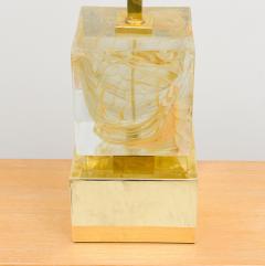 Bespoke Pair of Sculptural Murano Glass Lamps on Brass Base - 2951307