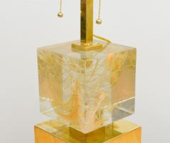 Bespoke Pair of Sculptural Murano Glass Lamps on Brass Base - 2951308