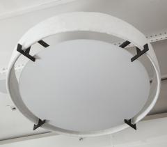 Bespoke Plaster and iron fixture in the manner of Jean Michel Frank - 1107960