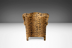 Bespoke Set of Two 2 Luscious Leopard Print Lounge Chairs USA c 1980s - 2563652