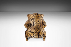 Bespoke Set of Two 2 Luscious Leopard Print Lounge Chairs USA c 1980s - 2563654