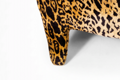 Bespoke Set of Two 2 Luscious Leopard Print Lounge Chairs USA c 1980s - 2563730
