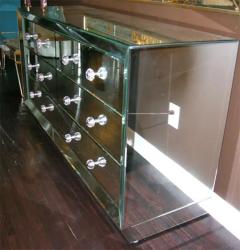 Beveled Front 6 Drawer Mirrored Dresser - 3096558