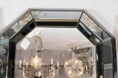 Beveled Gray Glass Octagon Mirror - 3118812