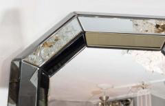Beveled Gray Glass Octagon Mirror - 3118813