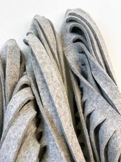 Bianca Pratorius Soft Felt Wall Sculpture Titled Folding Turns Signed 2016 - 4599464