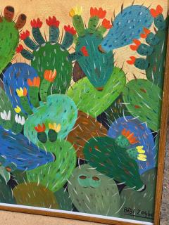 Bibi Zogb Bibi Zogb Artist Cactus Painting Original - 4134550