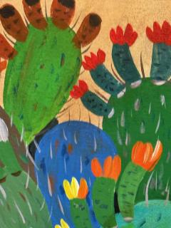 Bibi Zogb Bibi Zogb Artist Cactus Painting Original - 4134566