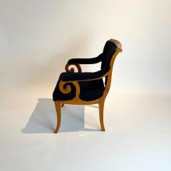 Biedermeier Armchair Solid Beech Black Boucle South Germany circa 1830 - 3674556