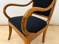 Biedermeier Armchair Walnut Black Boucle South Germany circa 1835 - 4229448