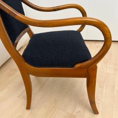 Biedermeier Armchair Walnut Black Boucle South Germany circa 1835 - 4229451