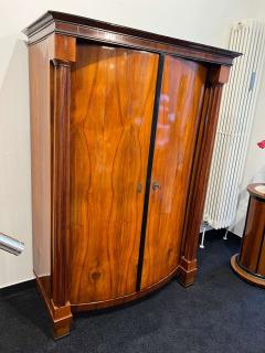 Biedermeier Armoire Walnut Veneer Full Columns Vienna Austria circa 1825 - 4269159