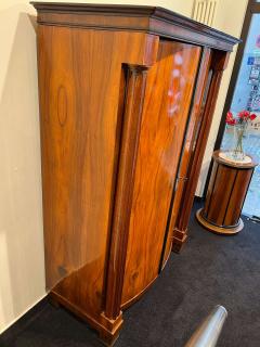 Biedermeier Armoire Walnut Veneer Full Columns Vienna Austria circa 1825 - 4269161