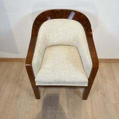 Biedermeier Bergere Chair Walnut Creme Velvet Austria circa 1840 - 3142943